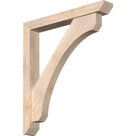 Ekena Millwork Legacy Slat Smooth Bracket w/ Offset Brace, Douglas Fir, 5 1/2"W x 40"D x 44"H BKT0604X40X44LEC06SDF